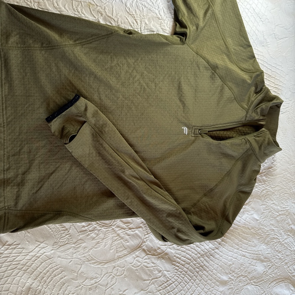 Olive Green Quarter-Zip Pullover